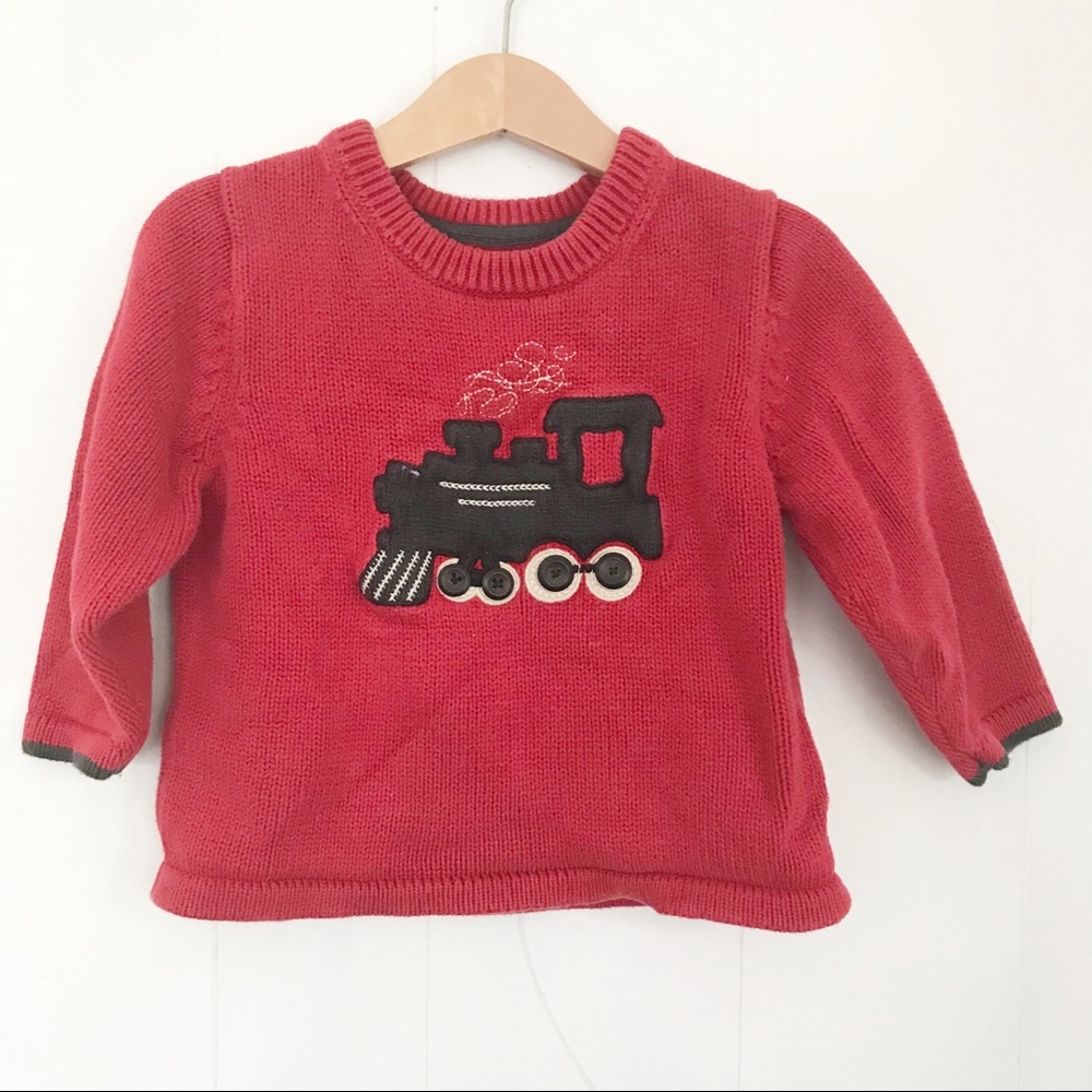 OshKosh B’Gosh | Red Train Cotton Sweater